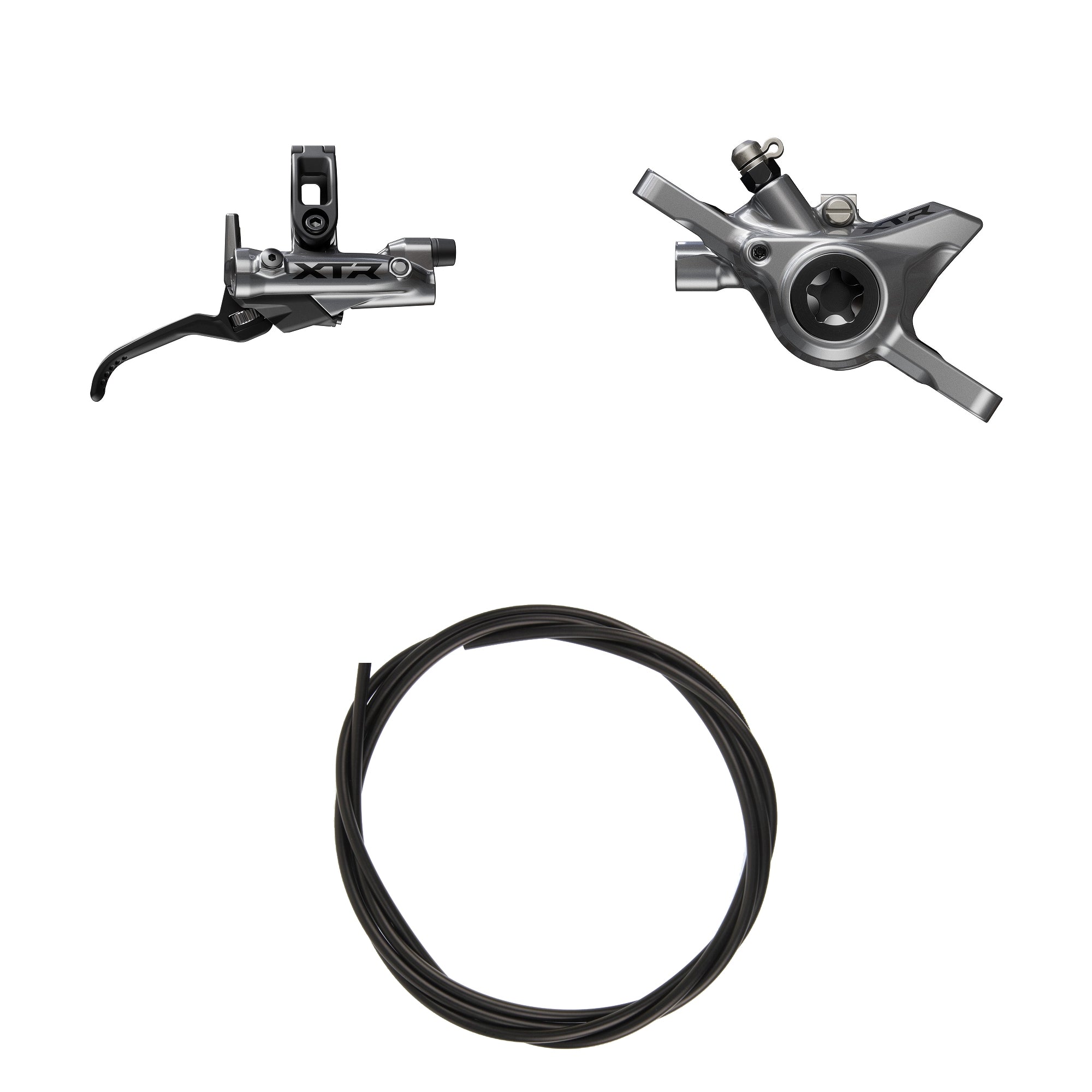 Kit Freno Disco Hidráulico Shimano XTR BR-M9200/BL-M9220 Trasero/Derecho Resina Sin Aletas/Adaptador Latiguillo 1700mm Negro #2