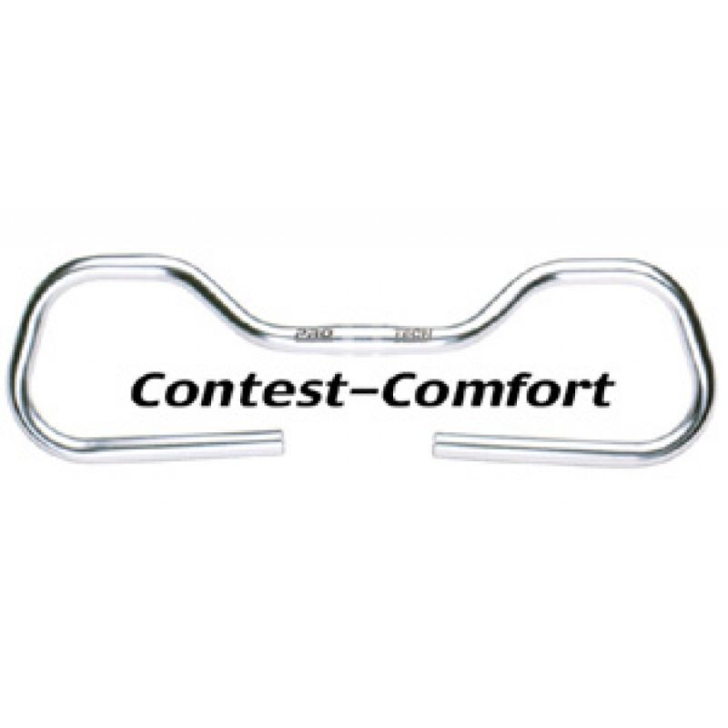 Manillar Ergotec Contest Comfort 570mm Altura 42mm 3º Aluminio Plata Anodizado